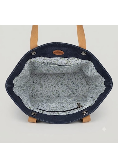Kadın El Yapımı Patchwork Çok Parçalı Denim Omuz Çantası - Özel Tasarım Kot Tote Bag Çok renkli