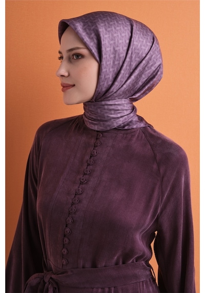 Armine Sura İpek Eşarp 2026-2027 - Sonbahar Kış-asm9622 Mor