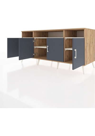 Kronos Konsol 6 Raflı 4 Kapaklı 176x59x83 Çam-antrasit/aytaşı Antrasit/aytaşı Kronos Konsol 6 Raflı 4 Kapaklı 176x59x83 Çam-antrasit/aytaşı Antrasit/aytaşı