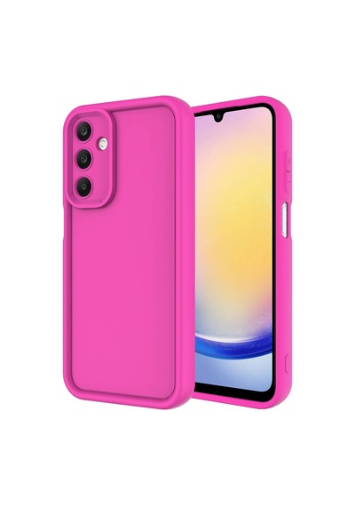 Kilifone - Galaxy A25 Uyumlu Kılıf Kamera Korumalı Ananas Kapak - Pembe Koyu - T31839
