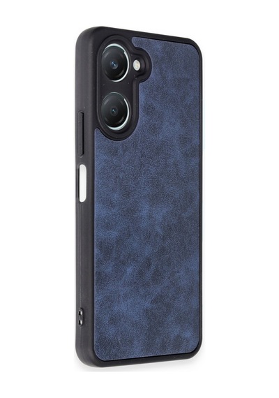 Vivo Y18 Uyumlu Kılıf Aras Deri Kapak - Lacivert