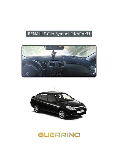 Renault Clio Symbol 2 Kapaklıtorpido Koruma Halısı Gri Kenar