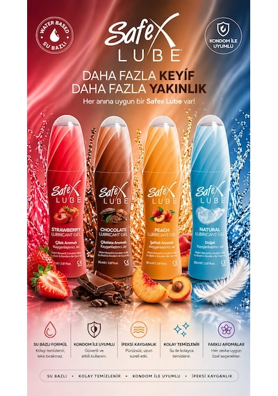 Safex Lube Kayganlaştırıcı Jel Sade 2 x 85 ML