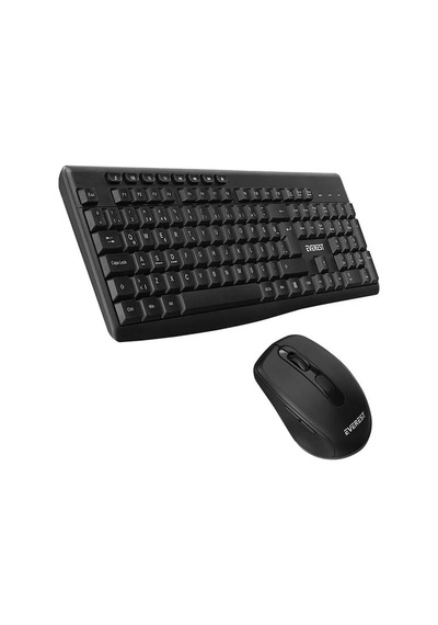 Everest Km-719 Siyah 2in1 Kablosuz Q Multimedia Klavye + Mouse Set Optik