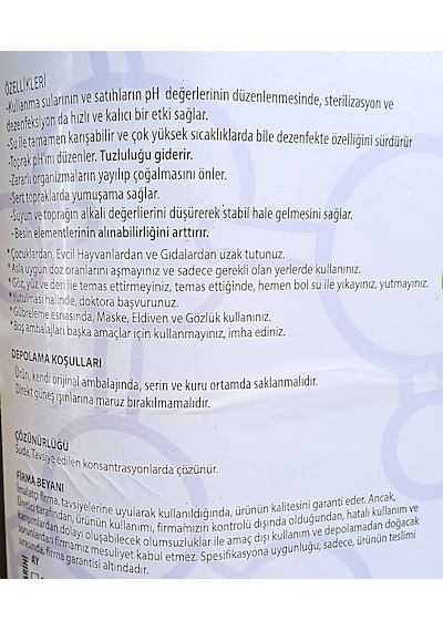 Orgosit 20 KG Sıvı Organik Asit Karışımı-Toprak Düzenleyici Kireç Ve Tuz Çözücü