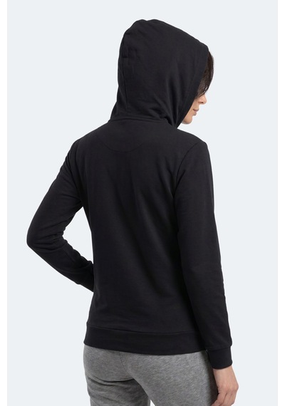Slazenger Sera I Kadın Fermuarlı Siyah Sweatshırt