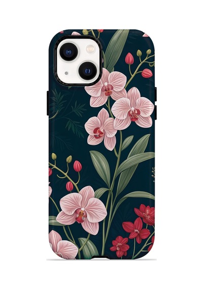 Velvoria Valestra Gece Orkide Apple iPhone Uyumlu 15 Darbe Korumalı Kılıf Valestra Select - Gece Orkide