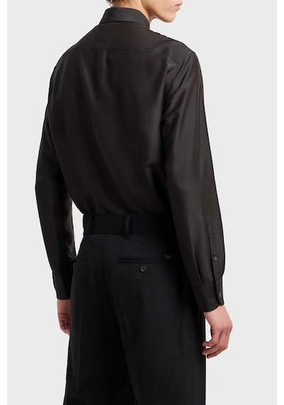 Emporio Armani İpek Karışımlı Regular Fit Klasik Yaka Gömlek Erkek Gömlek Em001537 Af17293 Uc001 Siyah SİYAH Emporio Armani İpek Karışımlı Regular Fit Klasik Yaka Gömlek Erkek Gömlek Em001537 Af17293 Uc001 Siyah SİYAH