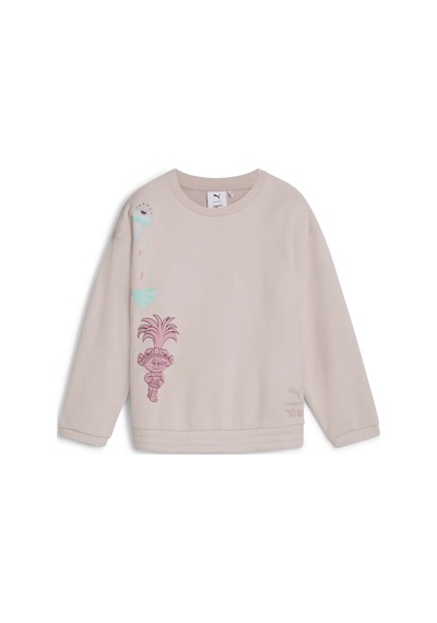 Puma X Trolls Graphic Crew Pembe Kız Çocuk Sweatshirt