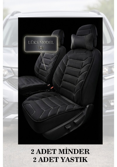 Volkswagen Polo 2017 Uyumlu Lüks Siyah Renk Premium 2 Adet Minder Ve Yastık