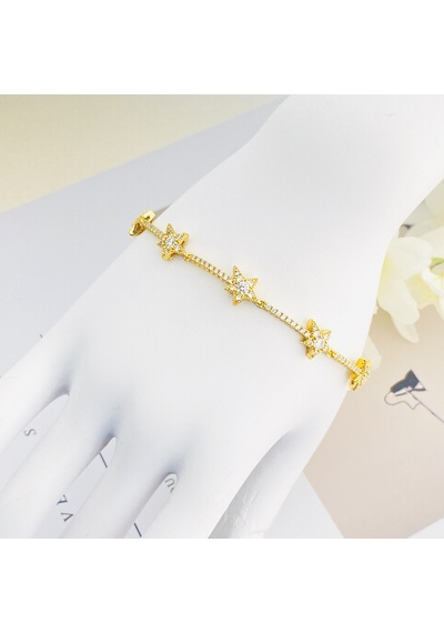 Su Yolu Bileklik Kadın Yıldızlı Bileklik Zirkon Taşlı Çelik Kararmaz Xuping Vip Seri 14 Ayar Gold Gold Su Yolu Bileklik Kadın Yıldızlı Bileklik Zirkon Taşlı Çelik Kararmaz Xuping Vip Seri 14 Ayar Gold Gold