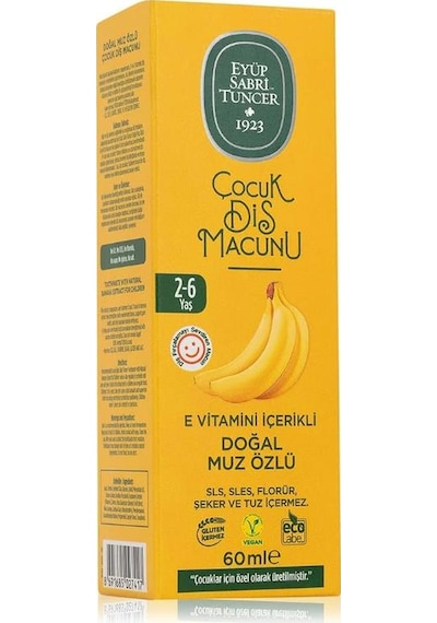 23 Adet Doğal Muz Özlü Çocuk Diş Macunu 60 Ml, Rosie Hediye