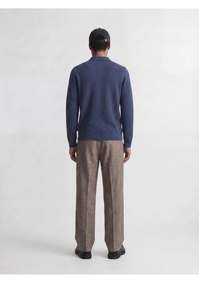 Jack & Jones Jprblurıley Knıt Polo Ls Blue