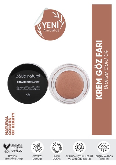 Bade Natural Krem Göz Farı 04 Bronze Gold
