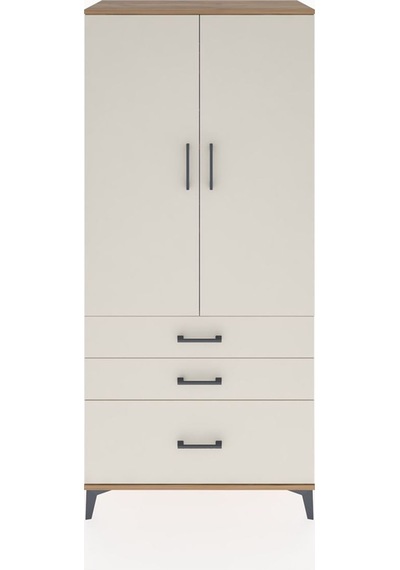 Hyperion Dolap 4 Raflı 3 Çekmeceli 2 Kapaklı 88x44x195 Çam-ay... Çam