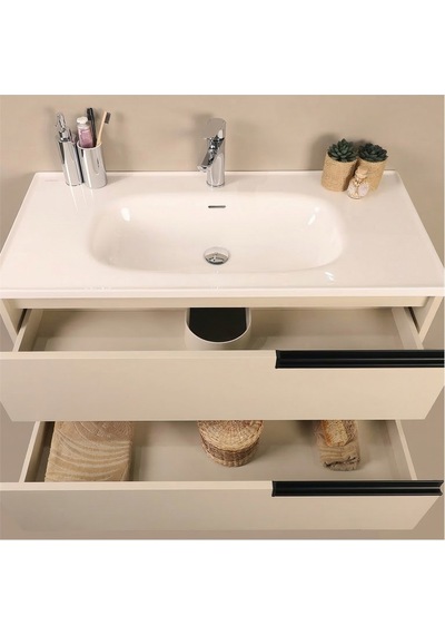 Kobos Eylül 100 Cm Banyo Dolabı Seti Vanilla Grey Vanilya Kobos Eylül 100 Cm Banyo Dolabı Seti Vanilla Grey Vanilya