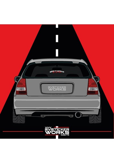 Göz Yumduk Kör Sandılar Yazı Araba Motosiklet Cam Etiket Sticker 20cm