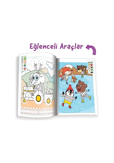 Kodlamalı Eğitici Boyama Kitabı - Eğlenceli Araçlar
