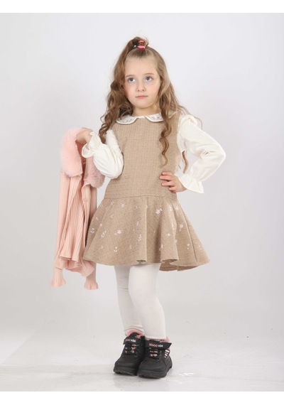 Xo Kids Kız Çocuk Elbise 1-5 Yaş 4727 Pembe
