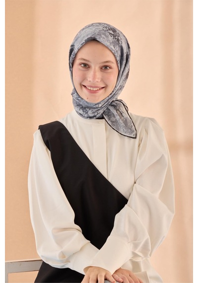 Silk Home Soft Eşarp 73095-15 Gri, Füme, Gümüş, Siyah