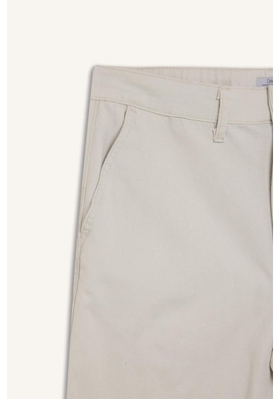 Defacto %100 Pamuk Regular Fit Bermuda Şort E1231ax25smgr492 Gri