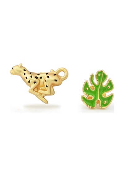 Leopar & Tropikal Yaprak Broş