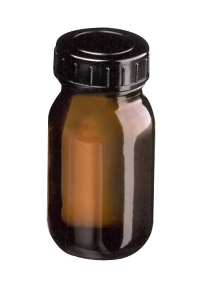 Amber Cam Numune Şişesi Geniş Boyunlu 100 Ml 100 Adet