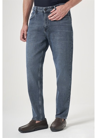 İmza Lacivert 5 Cep Gabardin Slim Fit Pamuklu Denim Jean Kot Pantolon 1023260154 Oxford Lacivert