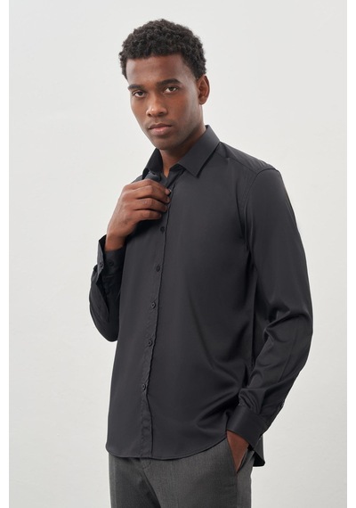 İmza Koyu Antrasit Uzun Kol Düz Bez Ayağı Sert Yaka Cepsiz Esnek Classic Slim Fit Gömlek 1004245223 070 Koyu Antrasit İmza Koyu Antrasit Uzun Kol Düz Bez Ayağı Sert Yaka Cepsiz Esnek Classic Slim Fit Gömlek 1004245223 070 Koyu Antrasit