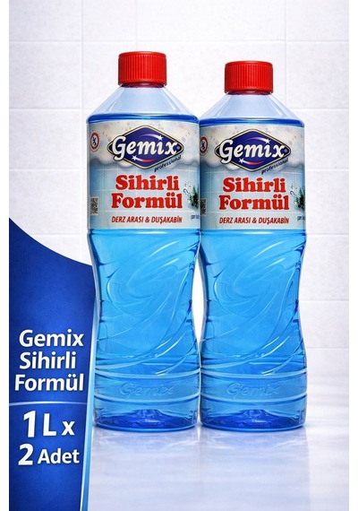 Gemix SihirliMavi Su Derz Kalebodur Fayans Temizleyici 1 Litre X 2 Adet