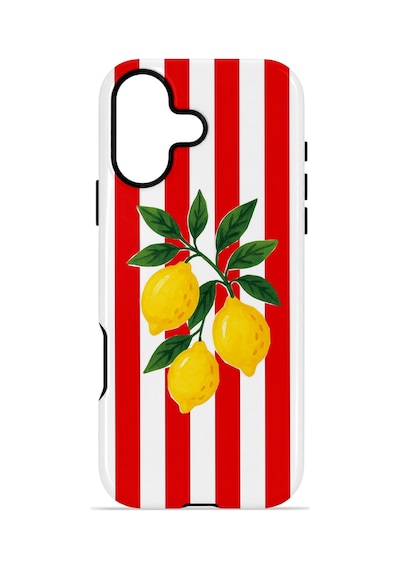 Apple iPhone Uyumlu 17 Vorian Çift Katmanlı Magsafe Kılıf Lemon Parade Red