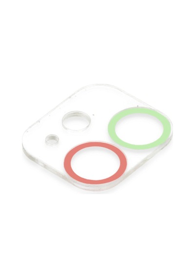 İphone 12 Mini Renkli Kamera Lens Koruma Cam - Yeşil-pembe