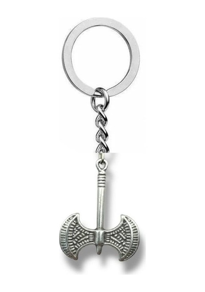Viking Savaşçı Baltası Figürlü Anahtarlık Zamak Metal Unisex Mitolojik Aksesuar