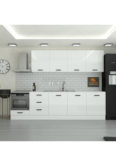 300 Cm Mutfak Dolabı Mdf Kapak Tezgah Dahil Yrkn300 97 Beyaz 300 Cm Mutfak Dolabı Mdf Kapak Tezgah Dahil Yrkn300 97 Beyaz