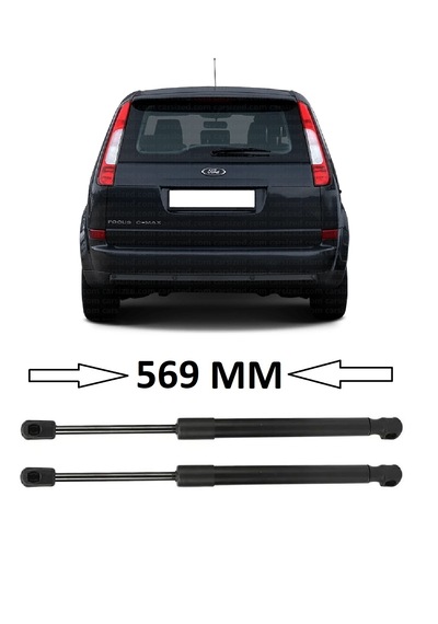 Ford C-max 2003-2010 Uyumlu Sağ + Sol Takım Bagaj Amortisörü 2 Adet 569mm 3m51r406a10ab Bagaj Amortisörü