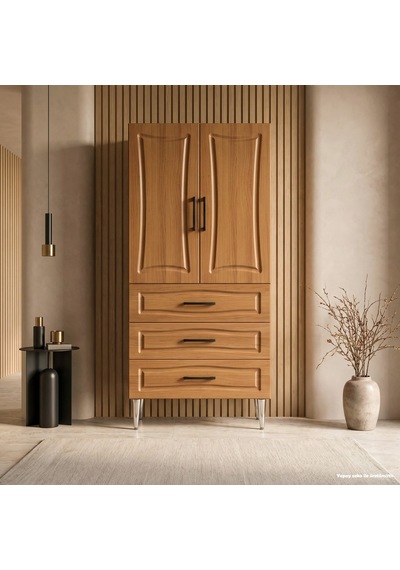Firenze Çok Amaçlı Dolap 60 Cm 2 Kapak 3 Çekmece Açık İtalyan Ceviz - Çok Amaçlı Kiler Dolabı Beyaz Firenze Çok Amaçlı Dolap 60 Cm 2 Kapak 3 Çekmece Açık İtalyan Ceviz - Çok Amaçlı Kiler Dolabı Beyaz