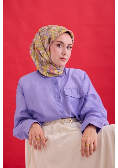 Silk Home Twill İpek Eşarp 11478-11 Pembe, Sarı, Vizon, Yeşil, Eflatun