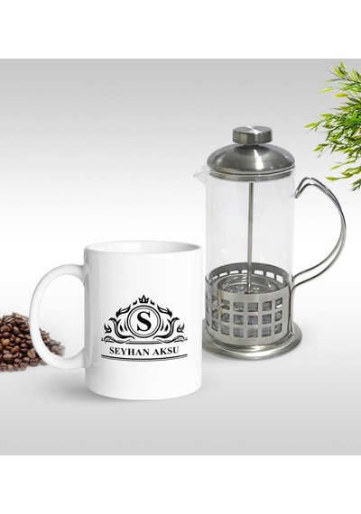 Kişiye Özel Isimli Kupa & French Press Seti-12