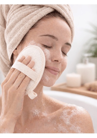 Beylini Kabak Yüz Eldiven Lifi Peeling Cilt Temizleme Banyo Duş Kesesi