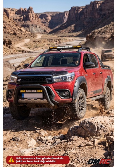 Toyota Hilux 2015-2020 Uyumlu Araca Özel Pars Ön Koruma 76mm Siyah