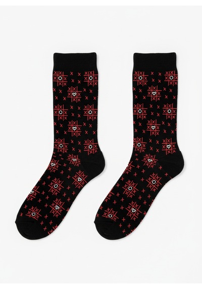 Carnaval Socks Sevgililer Günü Hediyesi Özel Tasarım Kutulu Çorap Seti / Romantik Desenli Unisex Hediye Çorap 2 Li 2000386