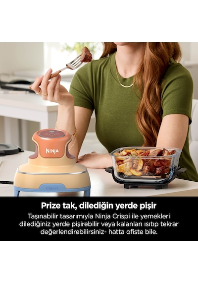 Ninja Crispi 4 in 1 1700 W Taşınabilir Cam Hazneli Pişirme Sistemi