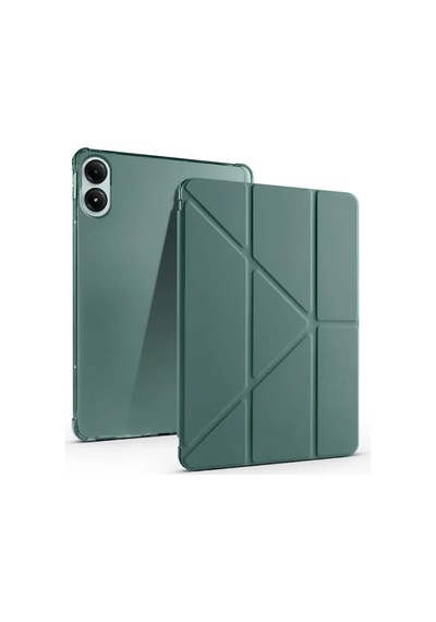 Xiaomi Redmi Pad Se 4g Uyumlu Kılıf Kalemlikli Mars Tablet Kılıfı - Koyu Yeşil Diğer