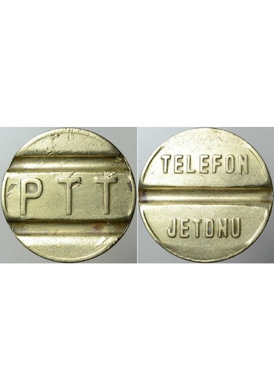 Ptt Ankesörlü Telefon Orta Boy Jeton. 26 Mm Çapında. 80li 90lı Yıllar.