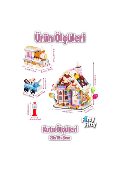 Loz Creative Serisi Tatlı Hikaye Mağazası 781 Parça Oyuncak Yapım Seti Fflz-1224