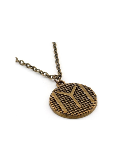 Bronz Metal Kayı Boyu Ok Yay Iyı Yazılı Erkek Kolye Q0163 (362561111)