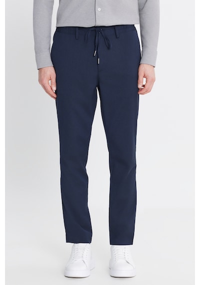 AC&Co / Altınyıldız Classics Erkek Lacı Slim Fit Dar Kesim Beli Bağlamalı Yan Cepli Pantolon Lacı