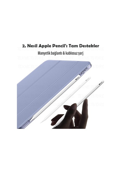 İpad Air 11 M2 2024 / Air 10.9" 5. Nesil 2022 / Air 4. Nesil 2020 İle Uyumlu Kılıf, Kapak Arka Kapak