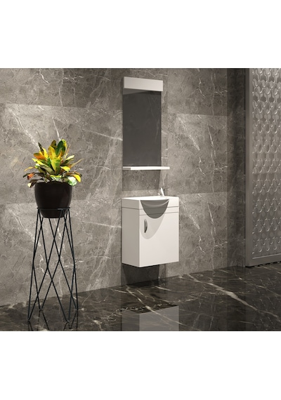 Lale Banyo Dolabı Beyaz