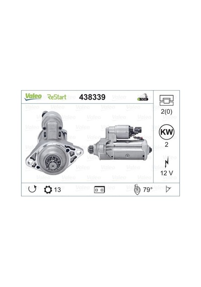VALEO 438339 Marş Motoru Audi A3. Q3. Skoda Octavia. VW Golf Vıı